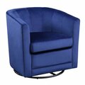 Comfortcorrect Kappa Swivel Chair, Blue Velvet & Black Base CO2563766